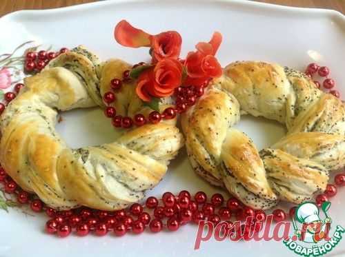 Слойки маково-карамельные " Плетенка" - кулинарный рецепт