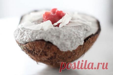 Кокосовый пудинг с семенами чиа