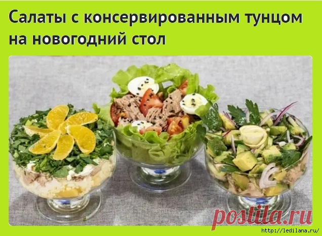 Салаты с консервированным тунцом на новогодний стол