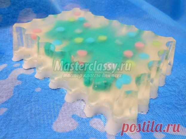 Новогоднее мыло подарочное с ёлочкой и конфетти. Подробный мастер класс с фото
