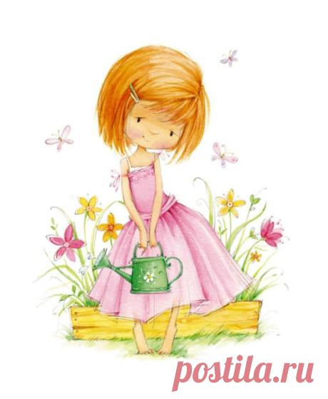 Marina Fedotova - girl&amp;watering.jpg | Θέματα για βάφτιση
