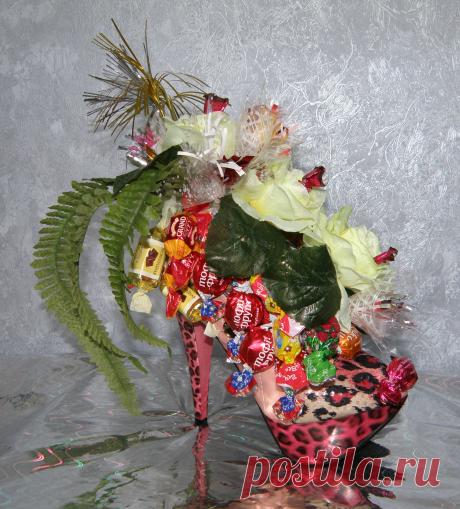 Конфетный букет &quot;Туфелька&quot;