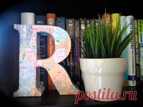 DIY 3D Block Letters - Map Design (Room Decor)