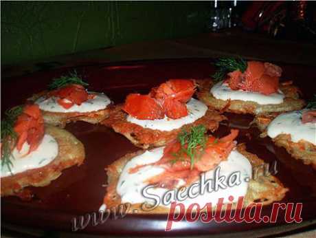 Рыбная закуска "паучки" с лососем - рецепт с фото