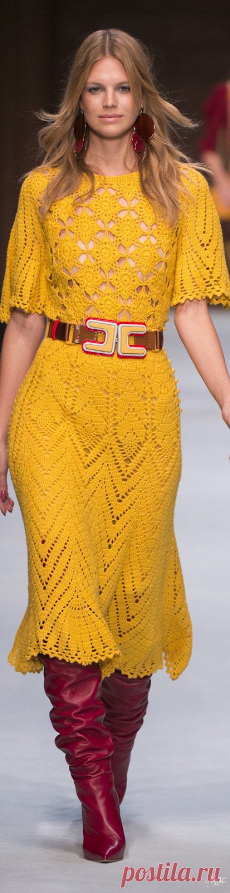 Crochetemoda Blog: Vestido de Crochet amarelo.Идеи.