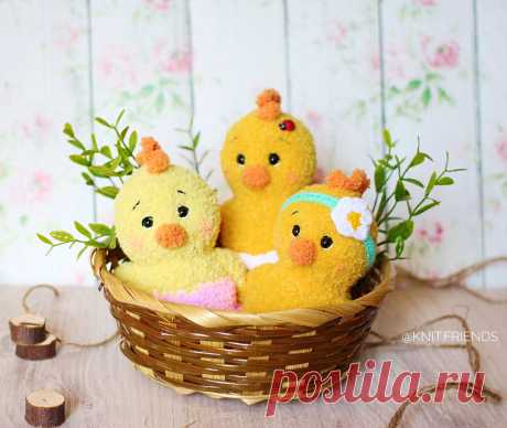 PDF Пасхальные птенчики крючком. FREE crochet pattern; Аmigurumi bird patterns. Амигуруми схемы и описания на русском. Вязаные игрушки и поделки своими руками #amimore - Цыпленок, Пасха.