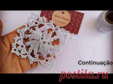 Continuação do Square Azul de Crochê Parte Final