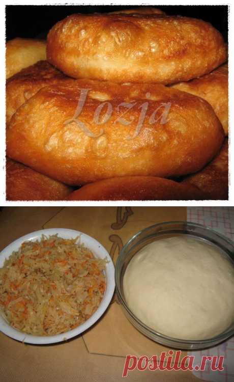 Пирожки жареные (заварное дрожжевое тесто).