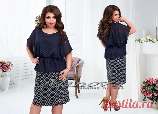 Платье шифон+масло имитация костюма 50,52,54,56: продажа, цена в Одессе. платья женские от 