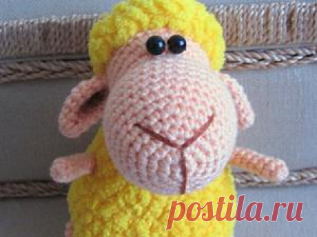 Вяжем маленькую новогоднюю овечку - Ярмарка Мастеров - ручная работа, handmade