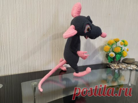 Крыс Ремми из "Рататуй", ч.5.  Ratmy Remy from Ratatouille, р.5.  Вязать игрушки, амигуруми.