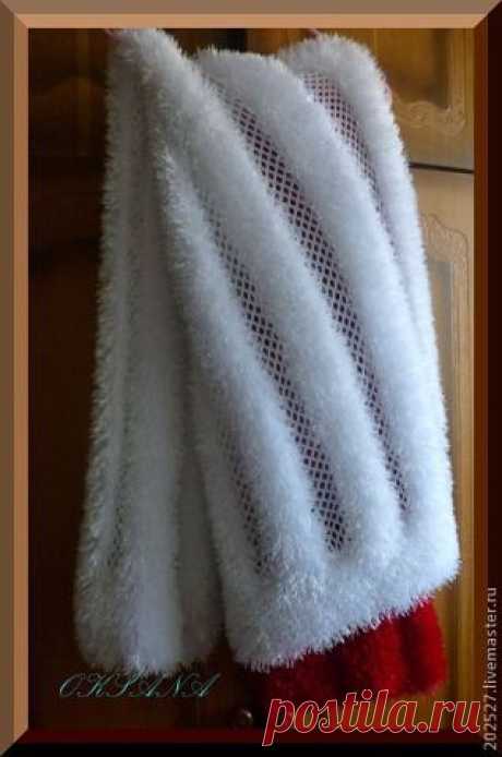 КАК СВЯЗАТЬ ПАЛАНТИН "БЕЛОСНЕЖКА"

Автор Оксана :
Свадебный палантин "Белоснежка" для свадебных и вечерних нарядов.
Шикарный белый палантин связан с мягкой пушистой имитирующий мех пряжи "травка", хорошо подойдёт как вечернему, так и свадебному наряду. Цвет можно подобрать любой.
Палантин выглядит просто по-королевски!!!

Вязала из травки Ярн Арт-Самба с добавлением Ангоры Рам. Сеточку вязала крючком из Ангоры Рам в две нити.

Вяжется, полосами. Начиная спицами "травкой", ...