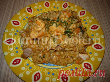 Перловая каша с томатом и курицей из мультиварки - пошаговый рецепт с фото