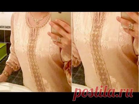 قفطان بالراندة للمناسبات موضيل رائع بالكوزة والعقيق وتطبيق لأم عمران - Caftan randa