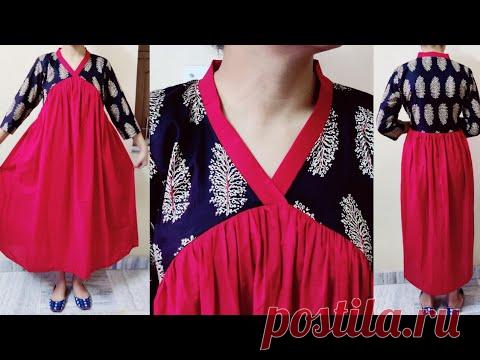 Beautiful Designer Long Kurti Easy Cutting and Stitching @Roshni Sewing House