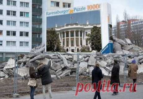 Стильная реклама паззлов / Занимательная реклама