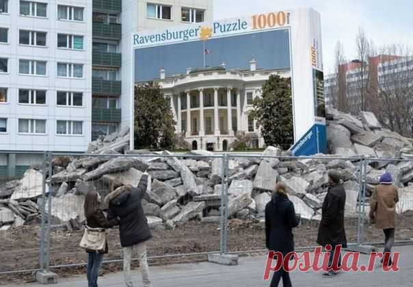 Стильная реклама паззлов / Занимательная реклама
