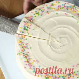 Как разрезать круглый торт - МирТесен