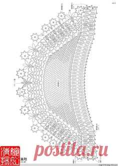 diagram for a lacy crochet stole