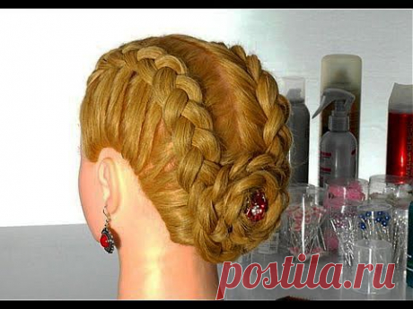 : французские косы с цветком из волос. Frisuren mit zöpfen für langes Haar - YouTube