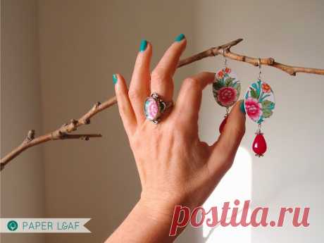 Kâğıt Yaprak: Paisley & Flowers