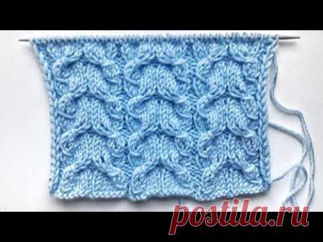 Волнистые араны спицами / Универсальный узор