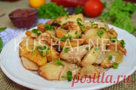 Картошка с кабачками в духовке. Пошаговый рецепт с фото - Кушать нет