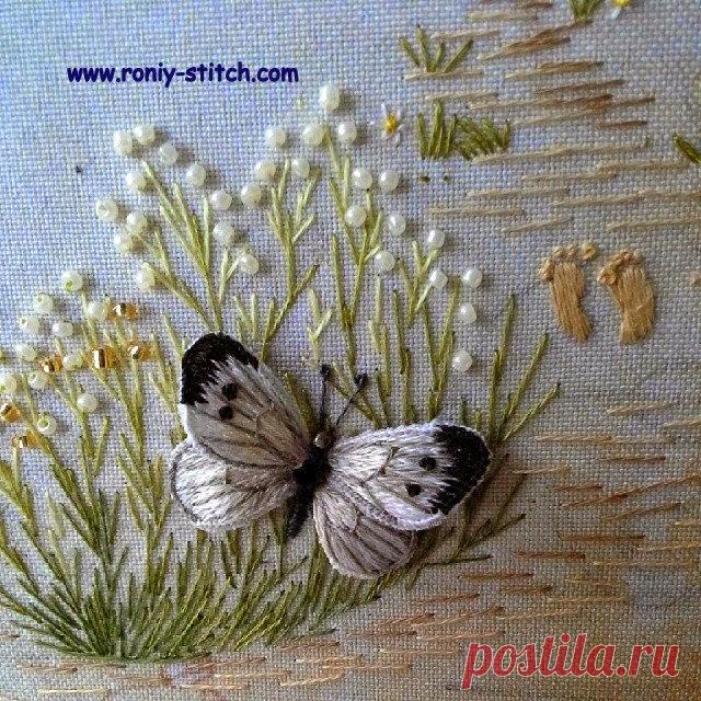 Объемная вышивка гладью схемы