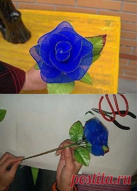 Nylon rose. Nylon flower making | Laboratory household