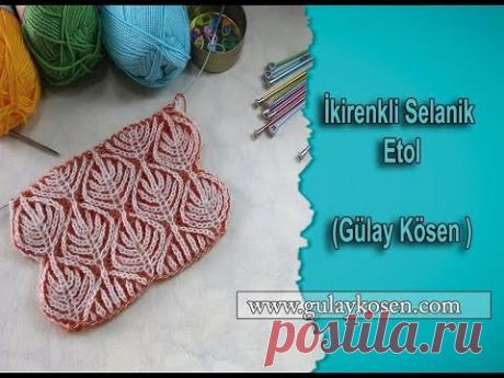 İkirenkli Selanik Yapraklı Etol, Açıklamalı Örgüler - YouTube