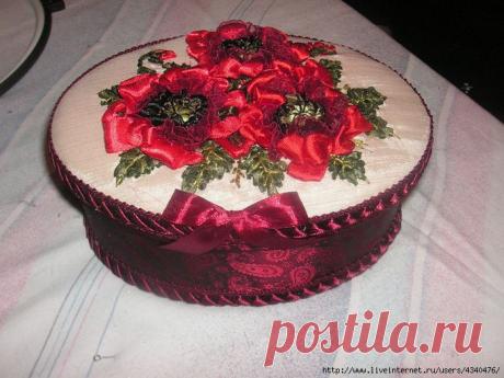 МК-шкатулочка с маками