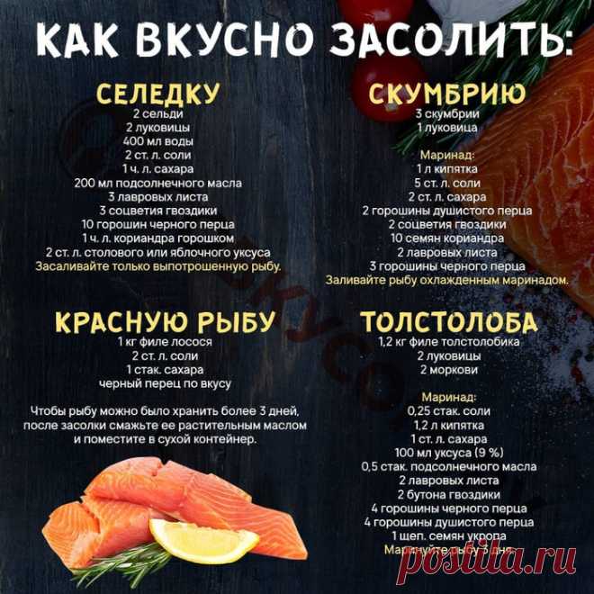 Полезная шпаргалка. Как вкусно засолить рыбу