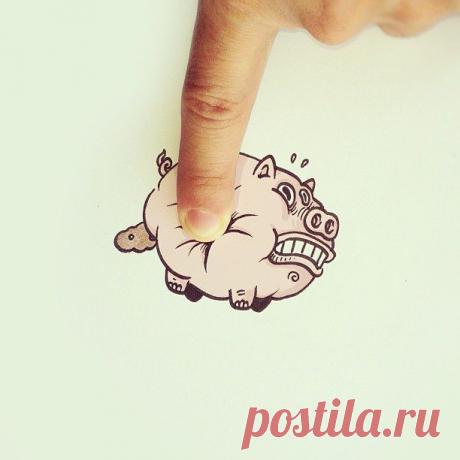 Точка, точка, запятая, вышла рожица...