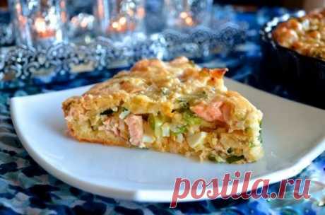 рыбный пирог с рисом