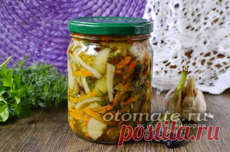 Закуска из баклажанов на зиму с овощами