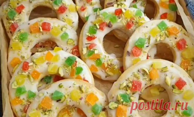 Праздничное печенье с цукатами и фисташками простой рецепт