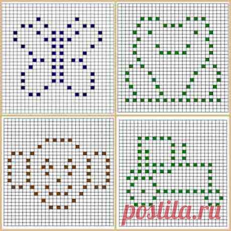 Детские пледы вязанные крючком со схемами, 32 варианта