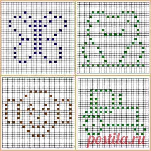 Детские пледы вязанные крючком со схемами, 32 варианта