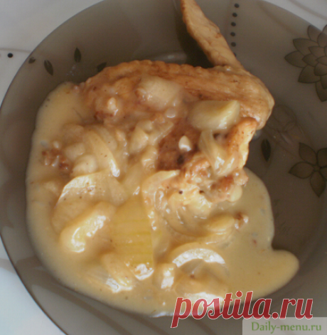 Куриные крылышки с луковым соусом. Секреты стройности