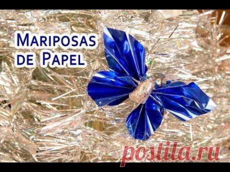 ▶ Mariposas de Papel Faciles de Hacer - YouTube