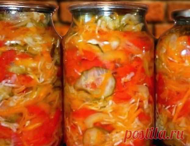 САЛАТ НА ЗИМУ "А-ЛЯ ОХОТНИЧИЙ"