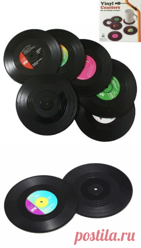 Виниловые подставки под горячую чашку "Пластинка" - Необычные подарки и сюрпризы / СЮРПРАЙЗ