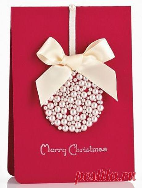 Christmas Pearled Bauble diy | Card Ideas