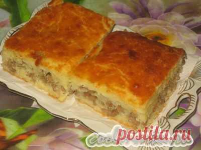 Пирог мясной на кефире - вы не сможете оторваться, настолько он вкусный!