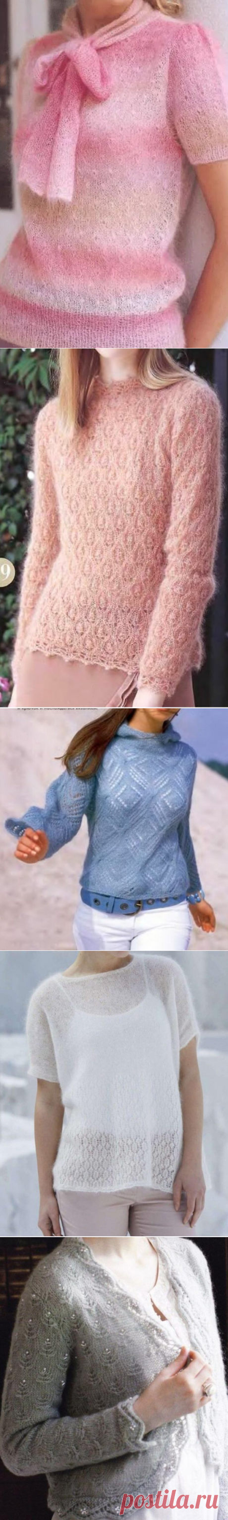 Вязаные изделия из мохера спицами и крючком. (Со схемами) | Вдохновляемся и творим вместе с Татьяной | Дзен
