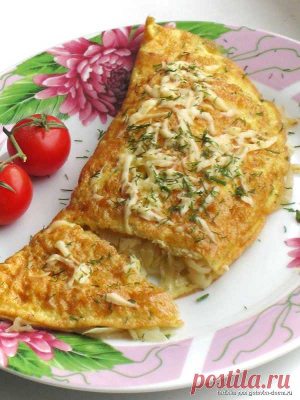 Вкуснейший омлет с капустной начинкой (для получения рецепта нажмите 2 раза на картинку)
