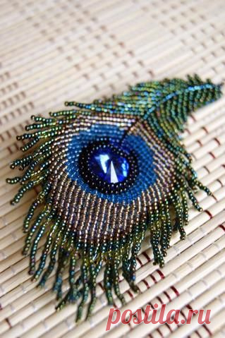 (243) peacock feather made of beads | Бисер, бисер, бисер