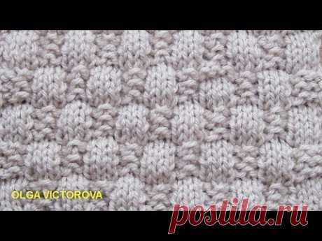 Объемный рельефный узор Вязание спицами 288 - YouTube