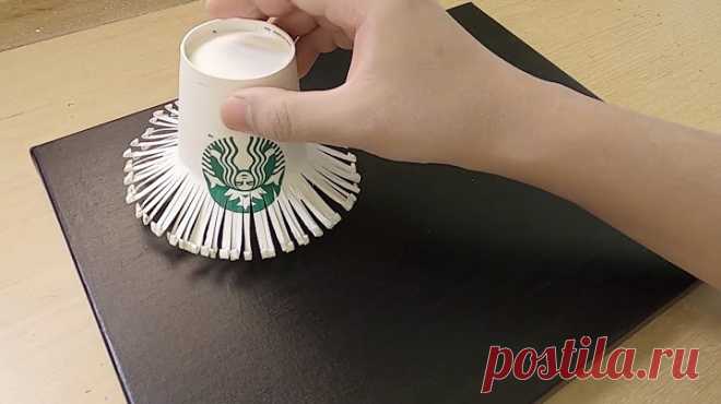 'S' Paper Cup Dandelion Painting Technique | Easy Creative Art - YouTube