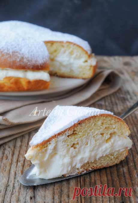 Torta brioche fiocco di neve ricetta facile | Arte in Cucina